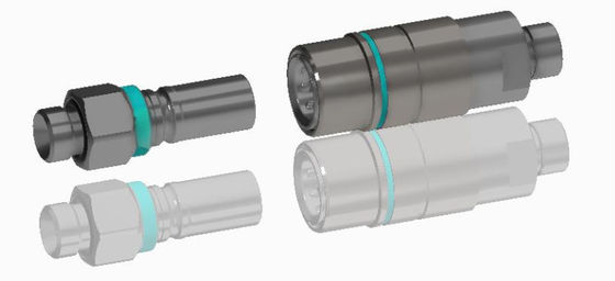 बिना रिसाव के पुश-पुल फ्लूइड कनेक्टर